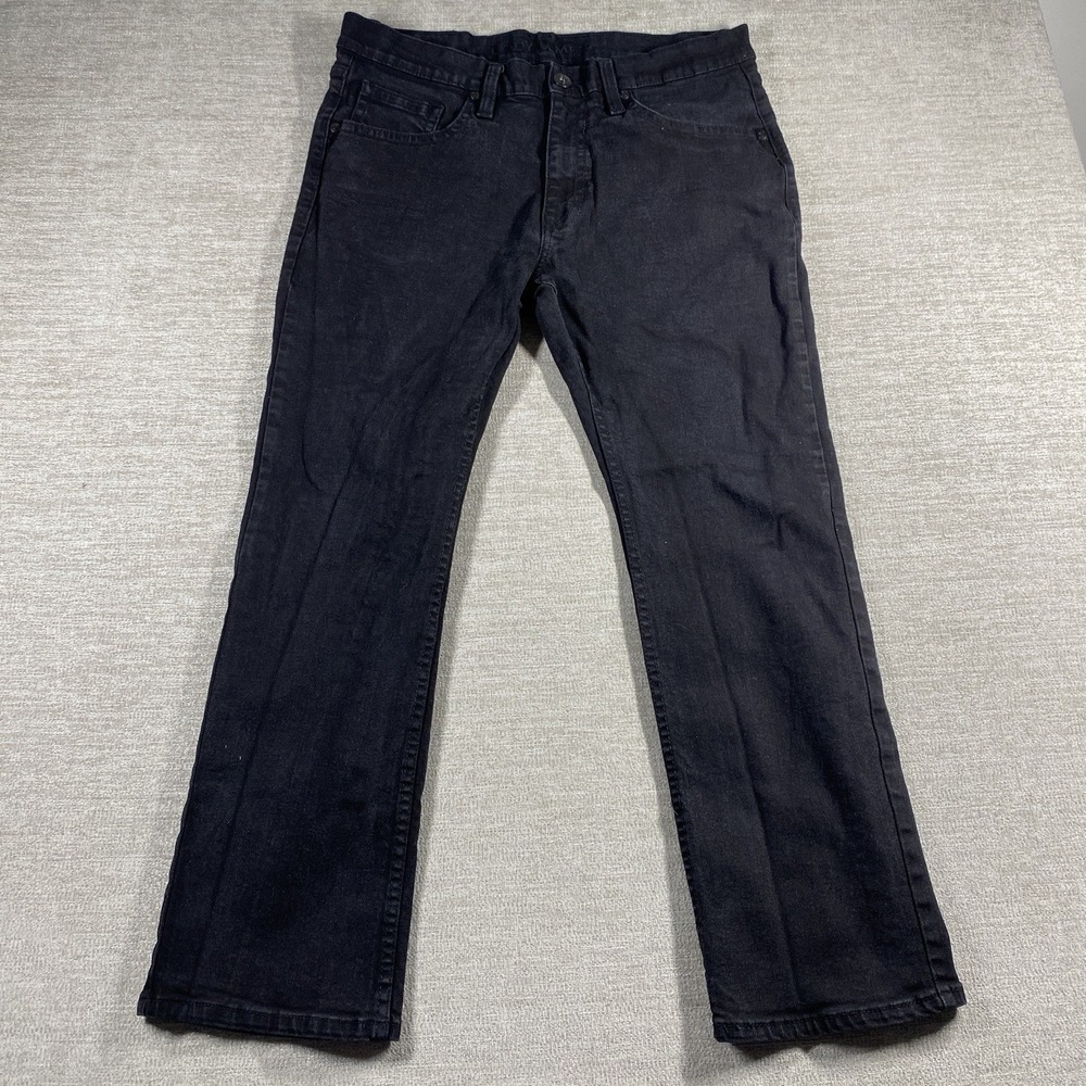 Cody James Slim Straight Jeans 36x30 Black Denim Stretch Western